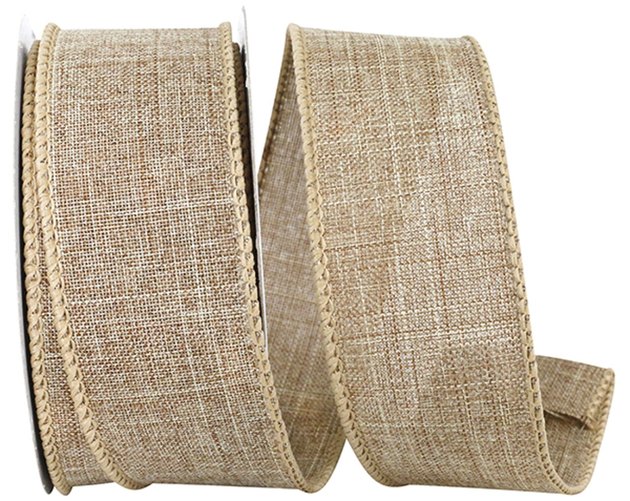 Every Day Linen Value Wired Edge Ribbon -- 1.5" x 10 yards -- Natural Color